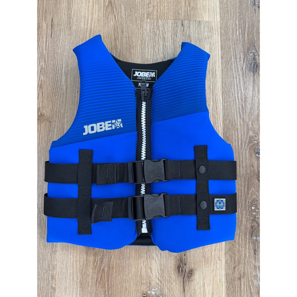 Jobe Life Vest Youth 50-90 lbs Blue Neoprene Type III PFD Ski Vest 820 USCG